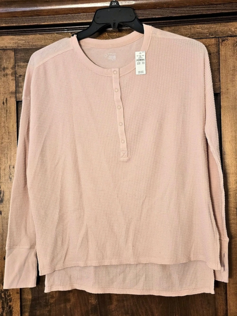 O Old Navy Long Sleeve Thermal Top in Pink Size XS NWT